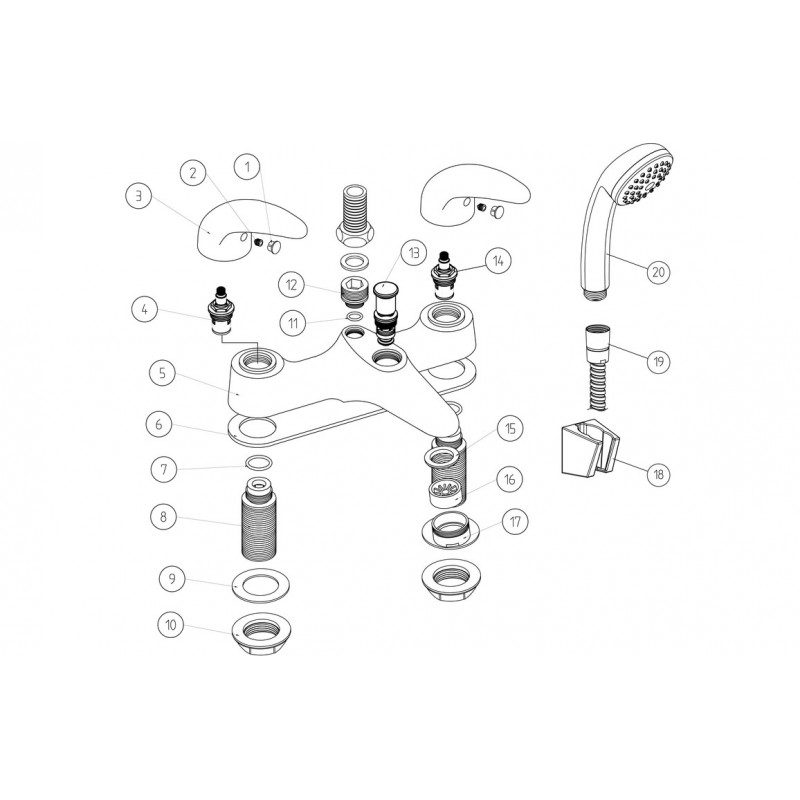 Nevada Low Pressure Bath/Shower Mixer