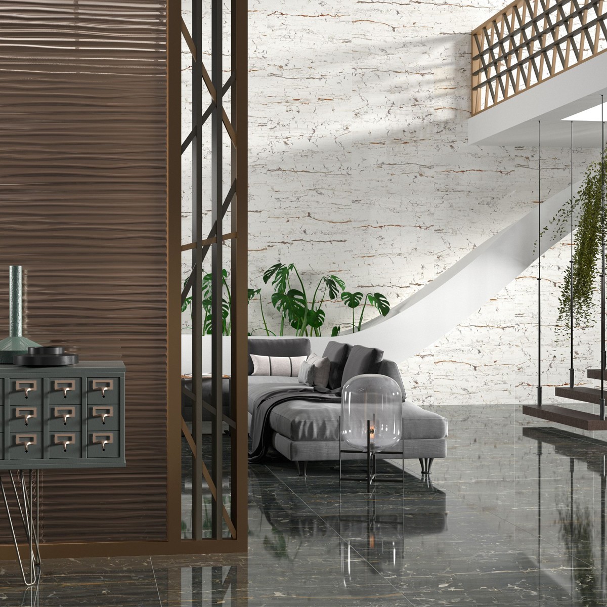 Leonardo Black Satin 60x60
