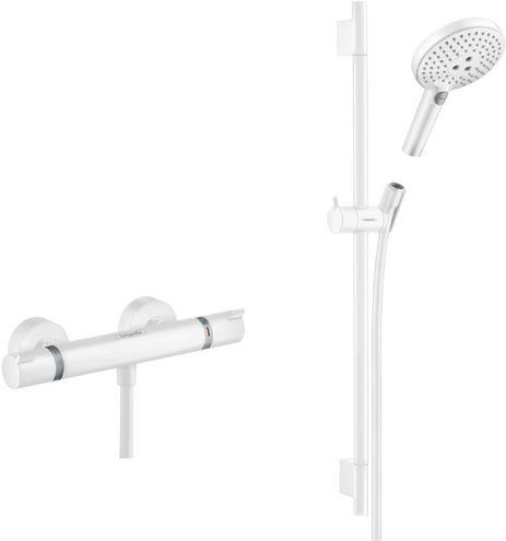 Ecostat Comfort exposed valve with Raindance Select rail kit