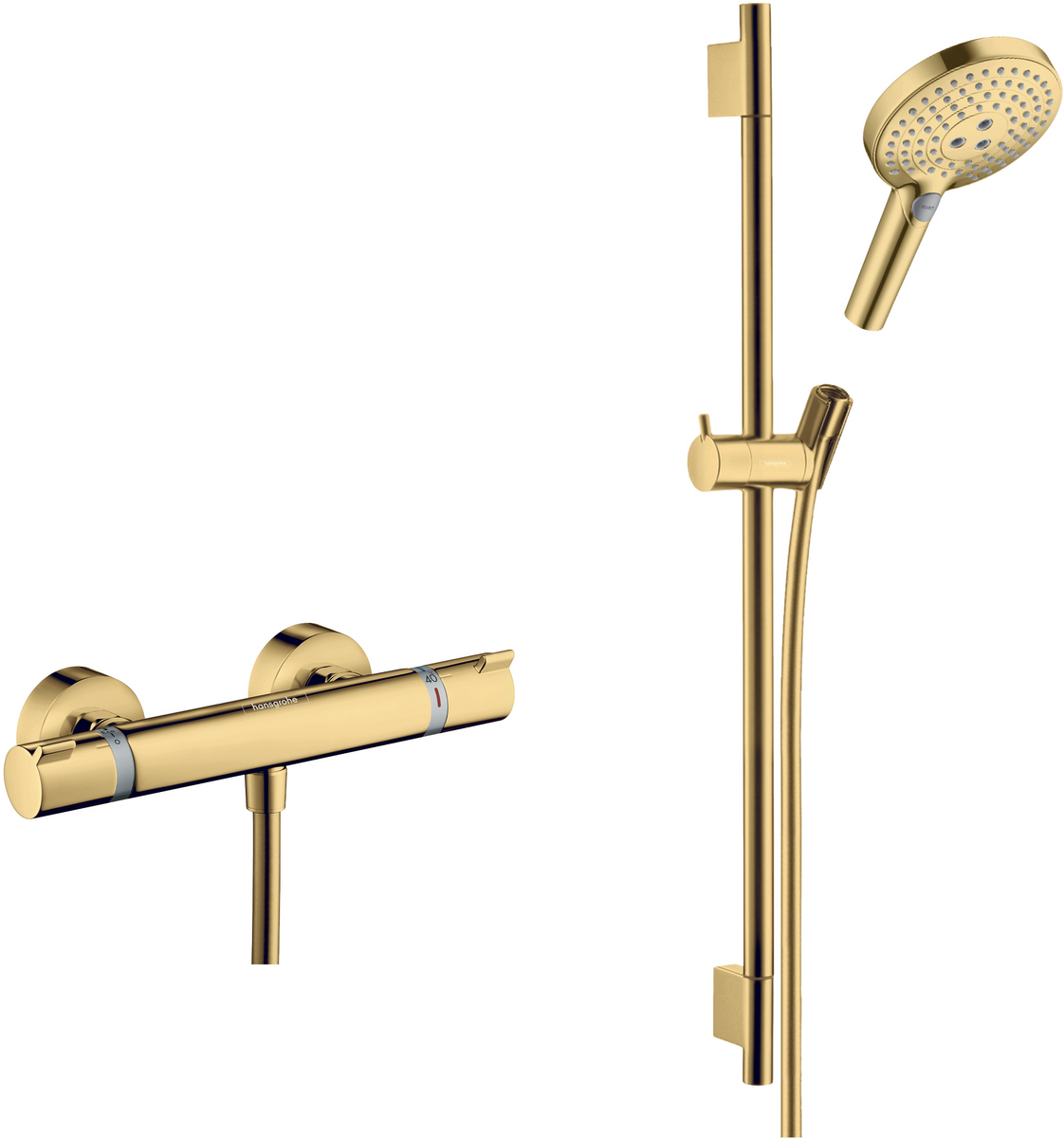 Ecostat Comfort exposed valve with Raindance Select rail kit
