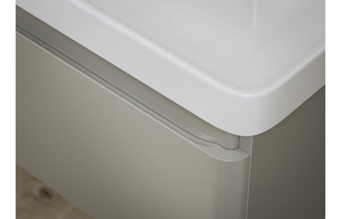 Pluto 350mm Wall Hung 1 Door Tall Unit - Matt Latte