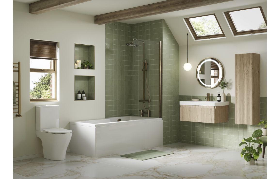 Oak 805mm Wall Hung 1 Drawer Basin Unit & Basin - Textured Oak