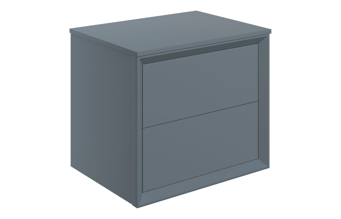 Peach 600mm Wall Hung 2 Drawer Basin Unit & Top