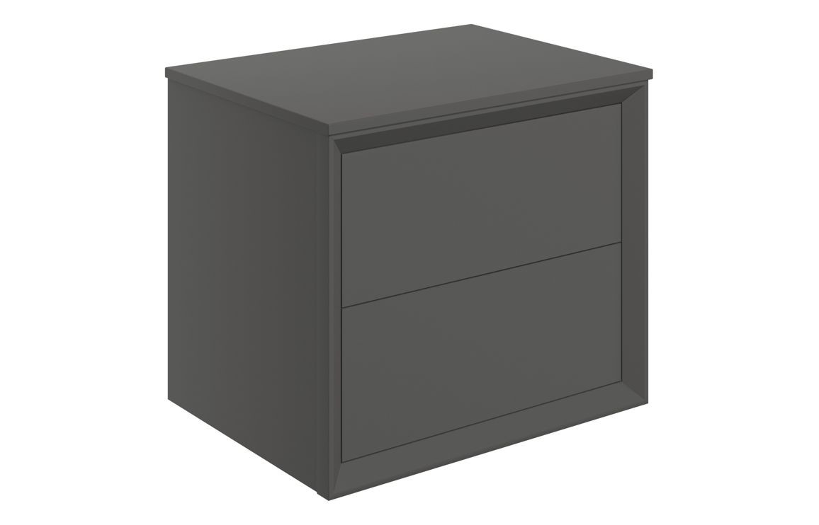 Peach 800mm Wall Hung 2 Drawer Basin Unit & Top