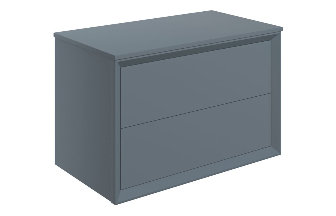 Peach 800mm Wall Hung 2 Drawer Basin Unit & Top