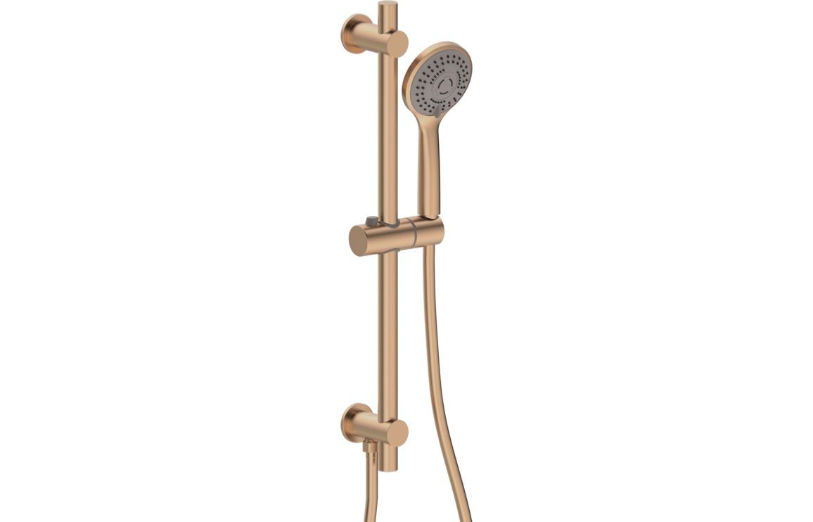 Barley Round Shower Valve & Kit Pack 2 - Brushed Bronze