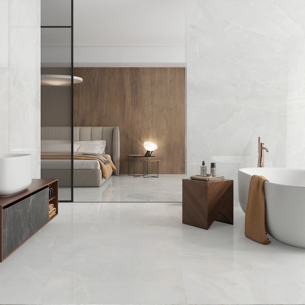 Garner White Satin 60x120