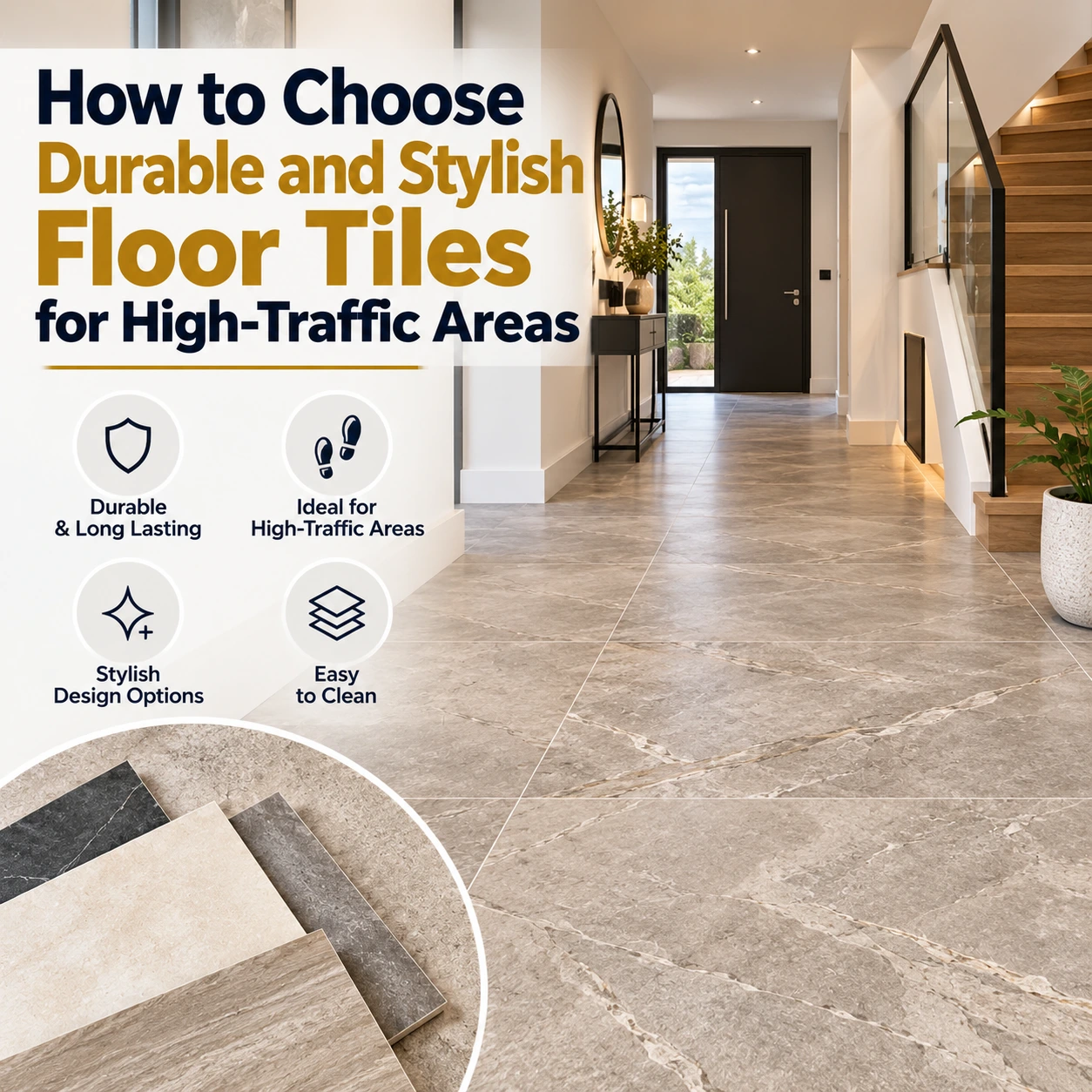 How to Choose Durable and Stylish Floor Tiles for High-Traffic Areas