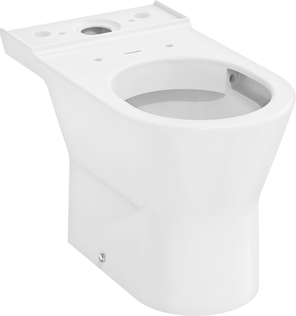 Hansgrohe EluPura Original S Complete Close Coupled WC Set 640mm with AquaChannel Flush, Cistern & Soft Close Seat