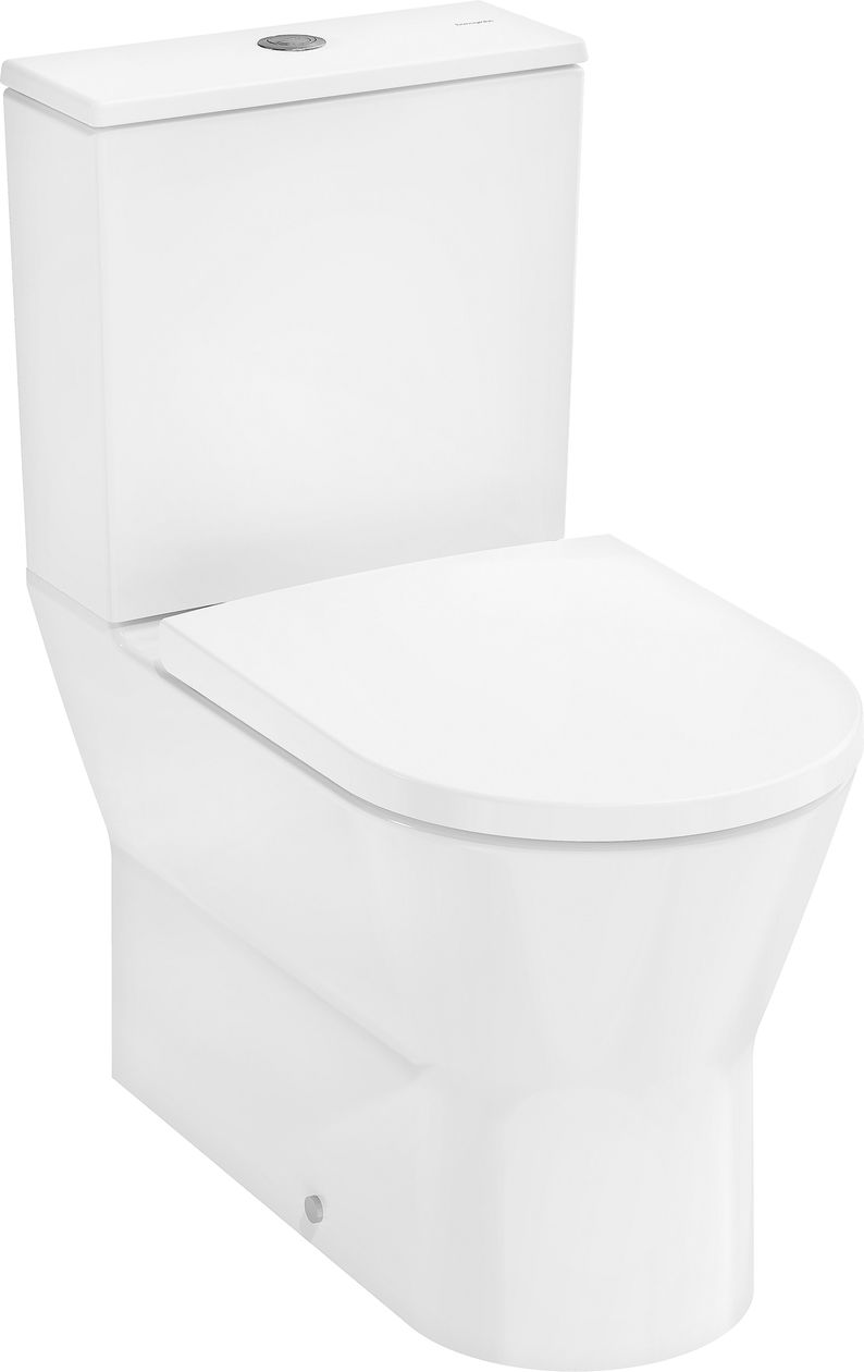 Elupura Original S Back-to-wall Close Coupled Wc Set 640mm With Aquachannel Flush & Softclose Seat